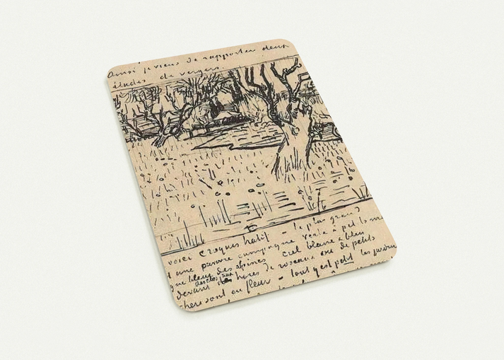 Orchard in Bloom with View of Arles By Vincent van Gogh Pack of 10 Post Cards | Vincent van Gogh Post Cards | A6 (10.5 x 14.8 cm) - 4.1 x 5.8 inches