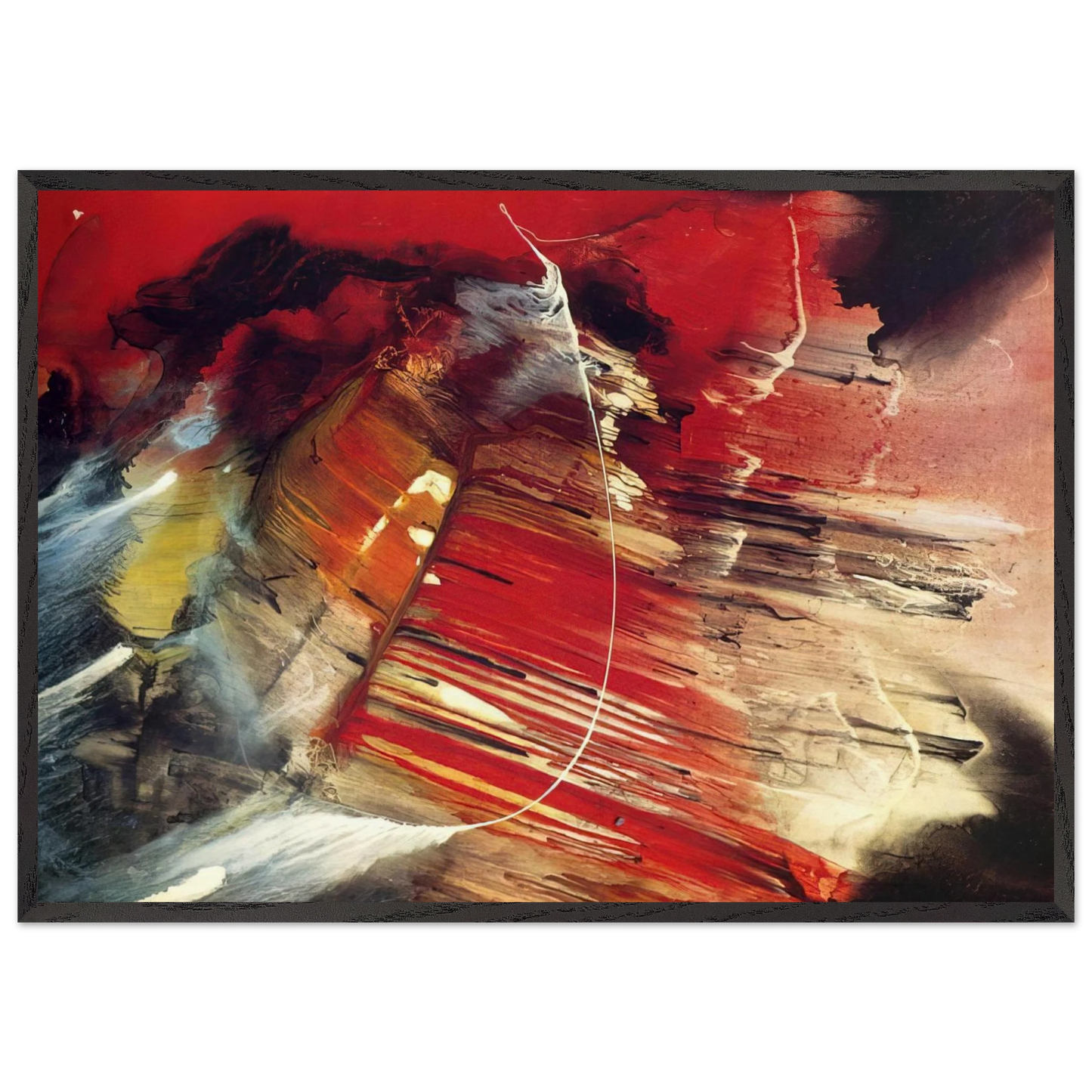 Dakota Ridge - Paul Jenkins 70x100 cm / 28x40 inches Framed Art Print – Black Wooden Frame