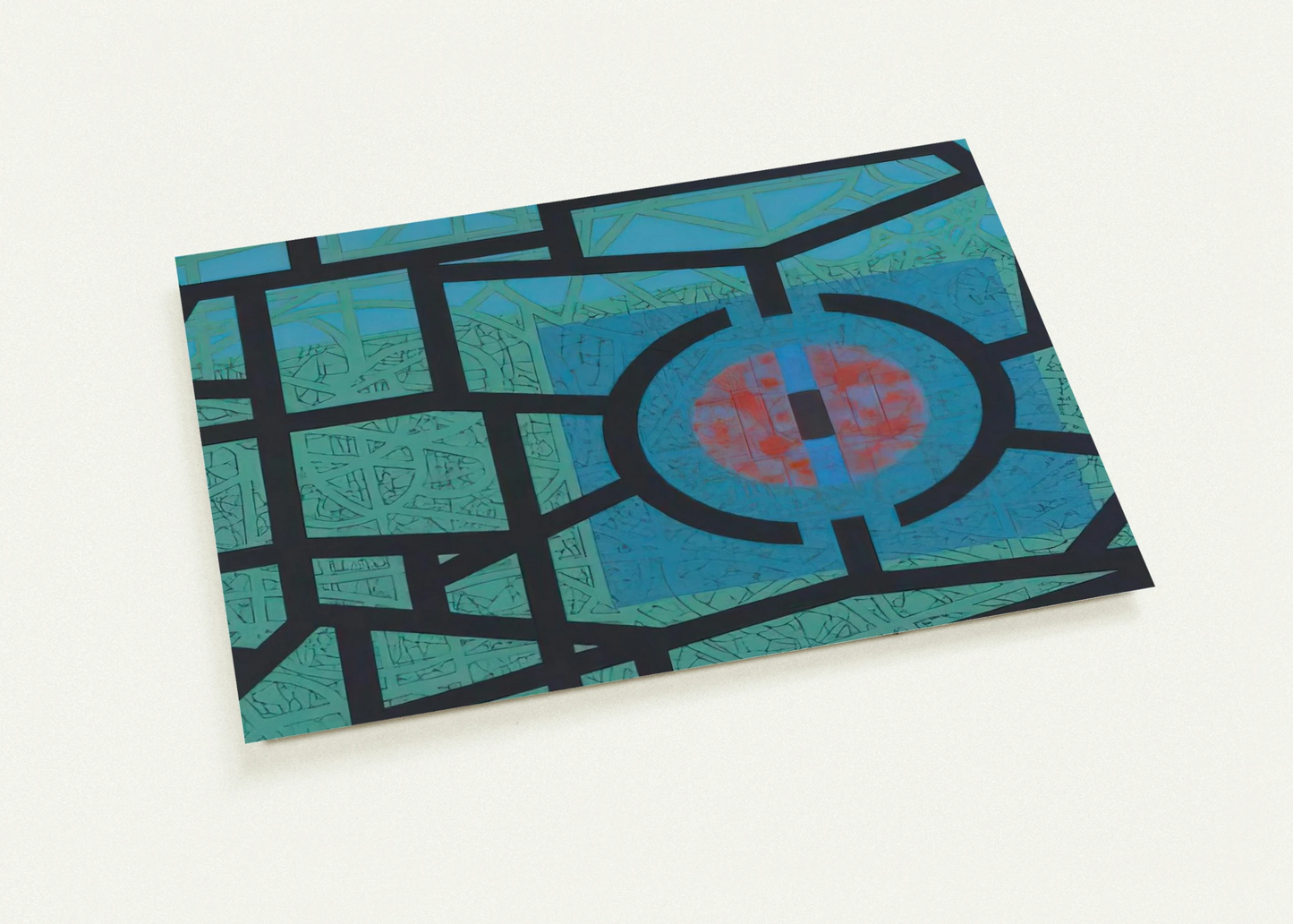 Interior and Silence - 1967 By Jimmy Ernst Pack of 10 Post Cards | Jimmy Ernst Post Cards | A6 (10.5 x 14.8 cm) - 4.1 x 5.8 inches