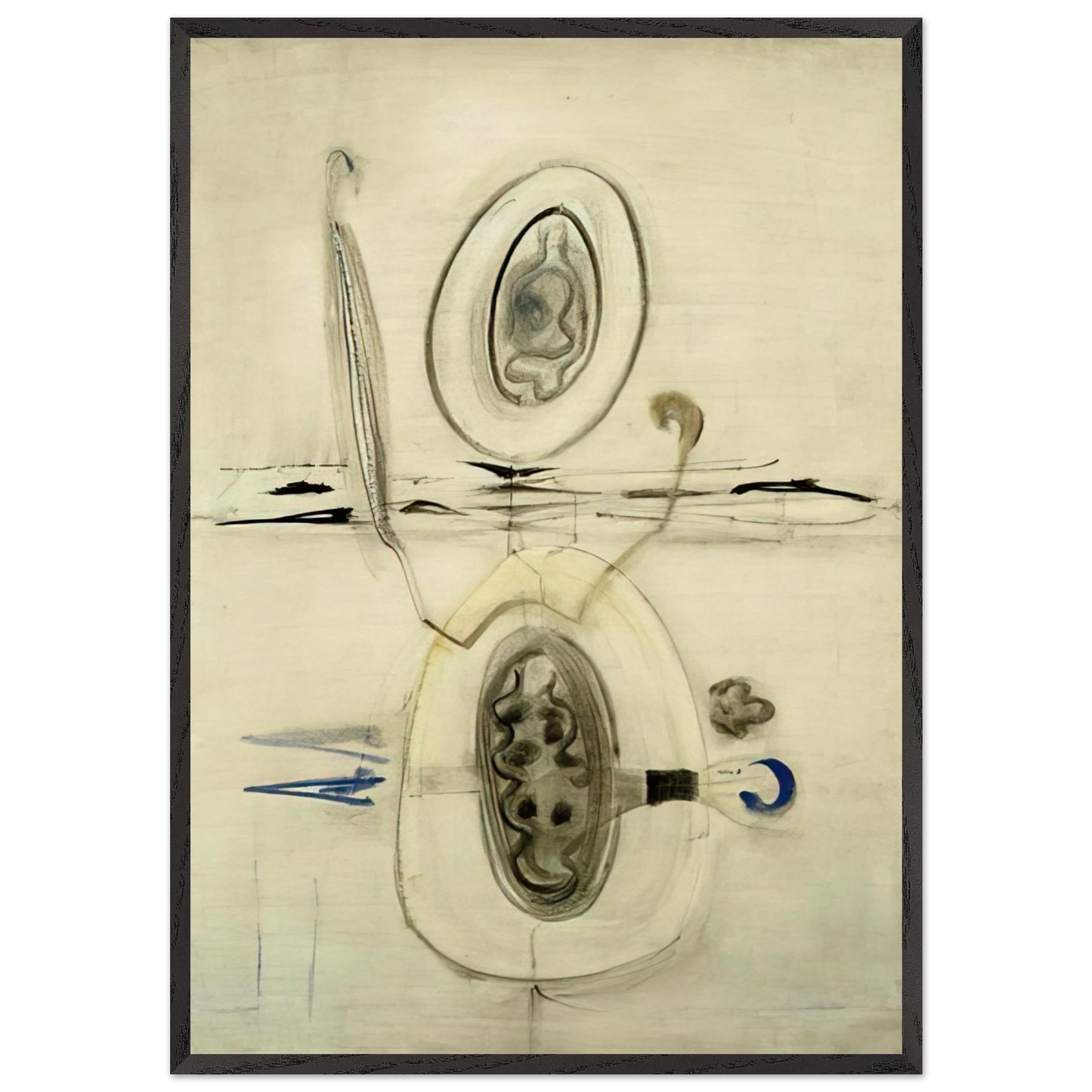 Untitled - 1940 N1 - Mark Rothko Framed Art Print – Black Wooden Frame - Default Title - -Framed Art Print