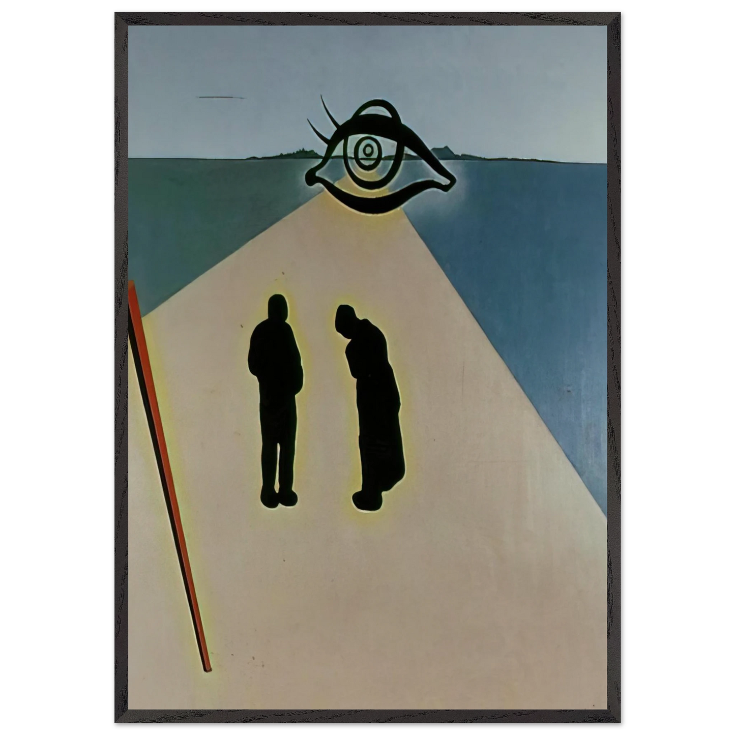 THE EYE OF THE ANGELUS - Salvador Dali Framed Art Print – Black Wooden Frame - Default Title - -Framed Art Print