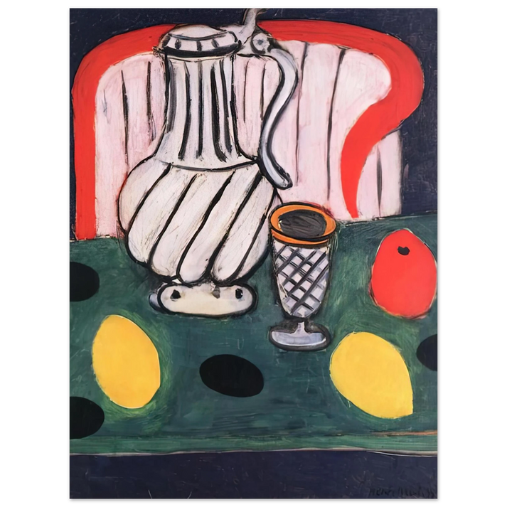 Henri Matisse - TIN PITCHER LEMON AND ARMCHAIR 1939 75x100 cm / 30x40inches Fine Art Poster