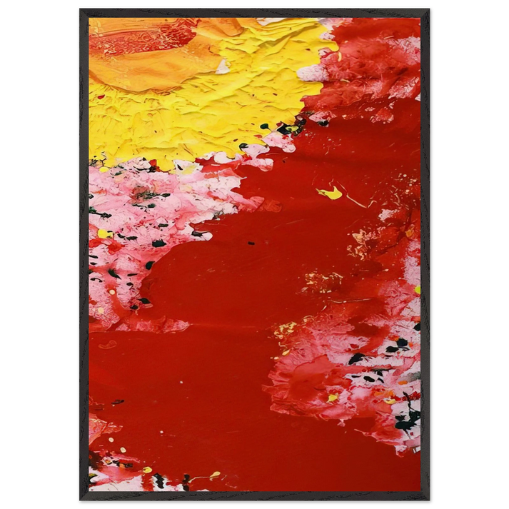 Hommage a Vincent van Gogh - Sam Francis 70x100 cm / 28x40 inches Framed Art Print – Black Wooden Frame