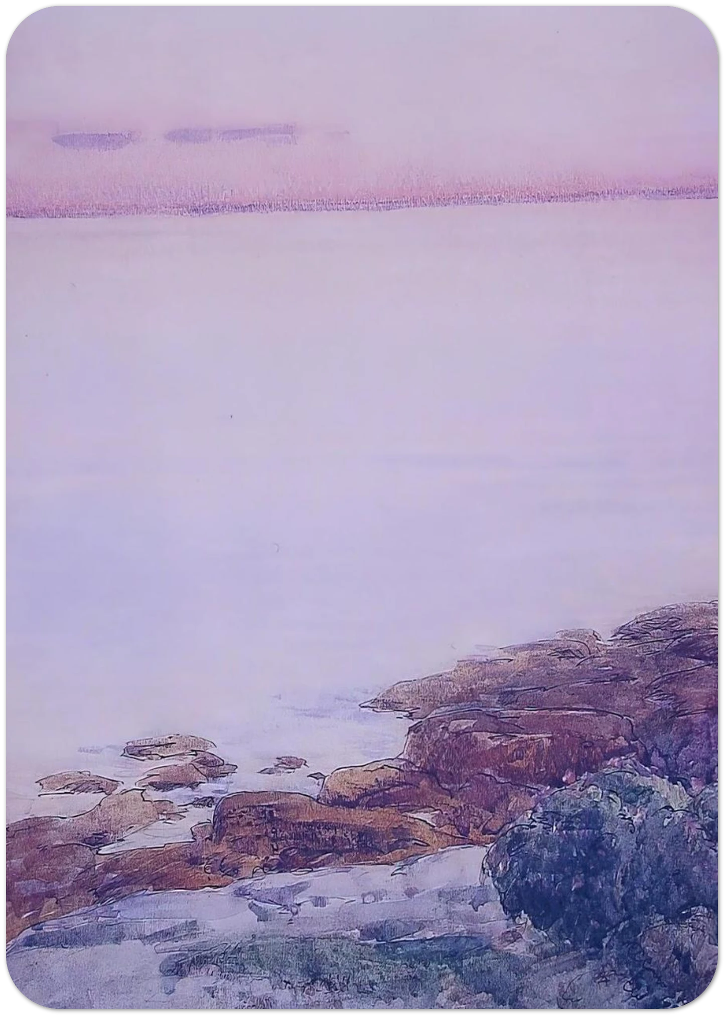 Isles of Shoals By Childe Hassam Pack of 10 Post Cards | Childe Hassam Post Cards | A6 (10.5 x 14.8 cm) - 4.1 x 5.8 inches