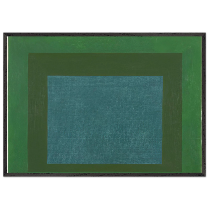 HOMAGE TO THE SQUARE 1963 - Josef Albers 70x100 cm / 28x40 inches Framed Art Print – Black Wooden Frame