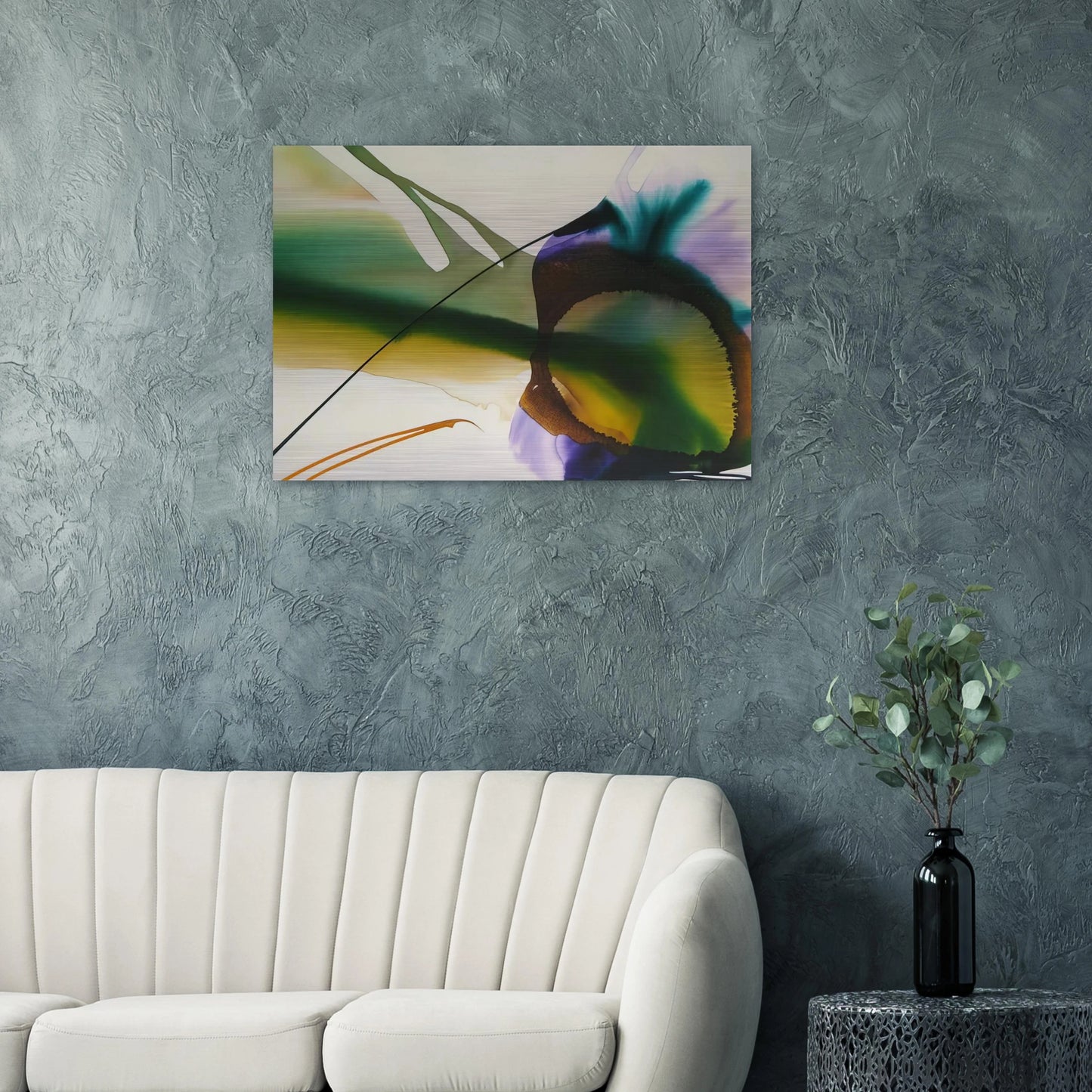 Phenomena Amber Sight - Paul Jenkins Brushed Aluminum Print - 70x100 cm / 28x40 inches | Paul Jenkins Aluminum Print | Paul Jenkins Prints