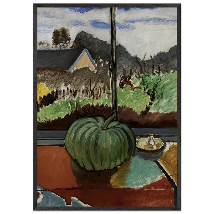 THE GREEN PUMPKIN 1916 - Henri Matisse 70x100 cm / 28x40 inches Framed Art Print – Black Wooden Frame