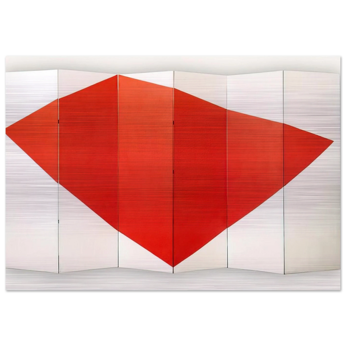 Correspondence Red-White, side B - 1966 - Leon Polk Smith Brushed Aluminum Print - 70x100 cm / 28x40 inches | Leon Polk Smith Aluminum Print | Leon Polk Smith Prints