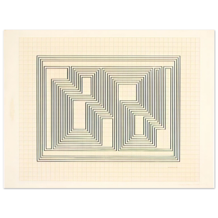 Josef Albers - GRAPHIC TECTONIC 1941 75x100 cm / 30x40inches Fine Art Poster