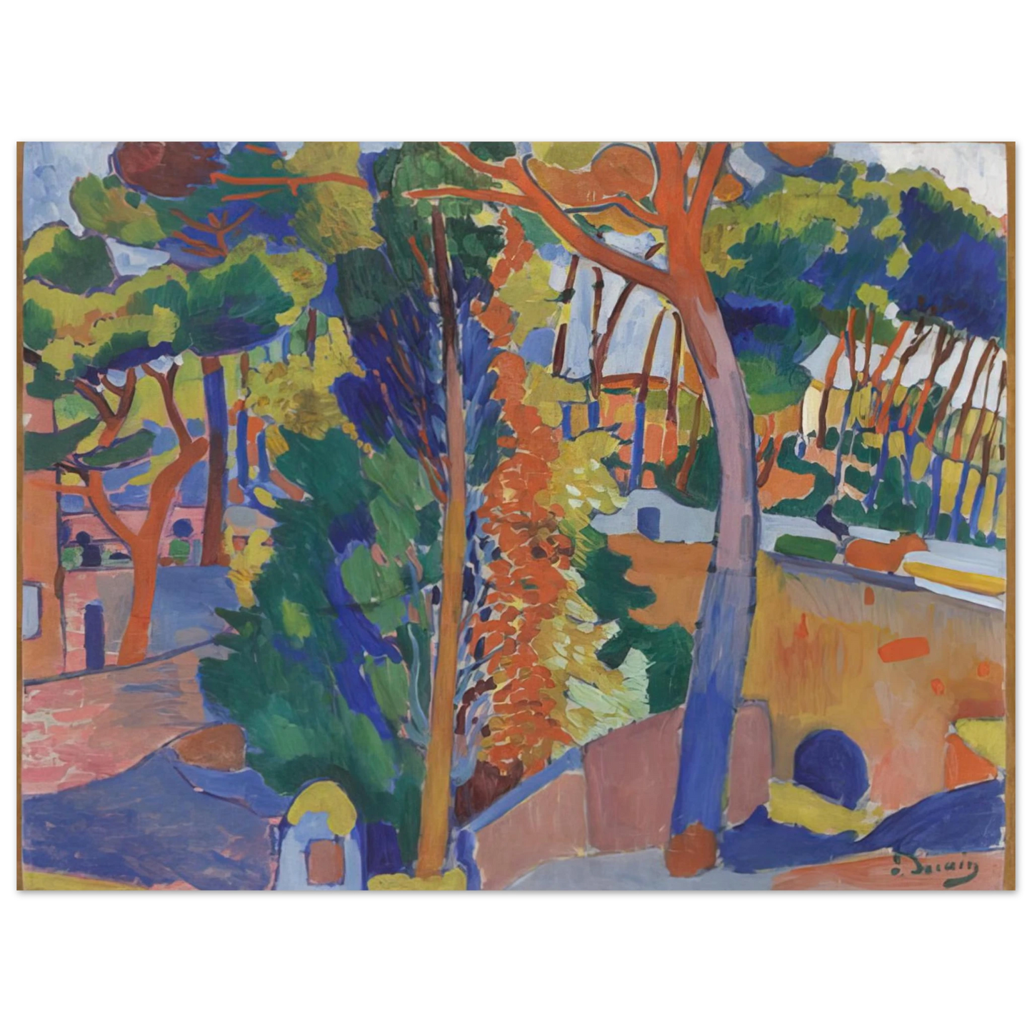 Andre Derain - BRIDGE OVER THE RIOU 1906 Fine Art Poster - Default Title