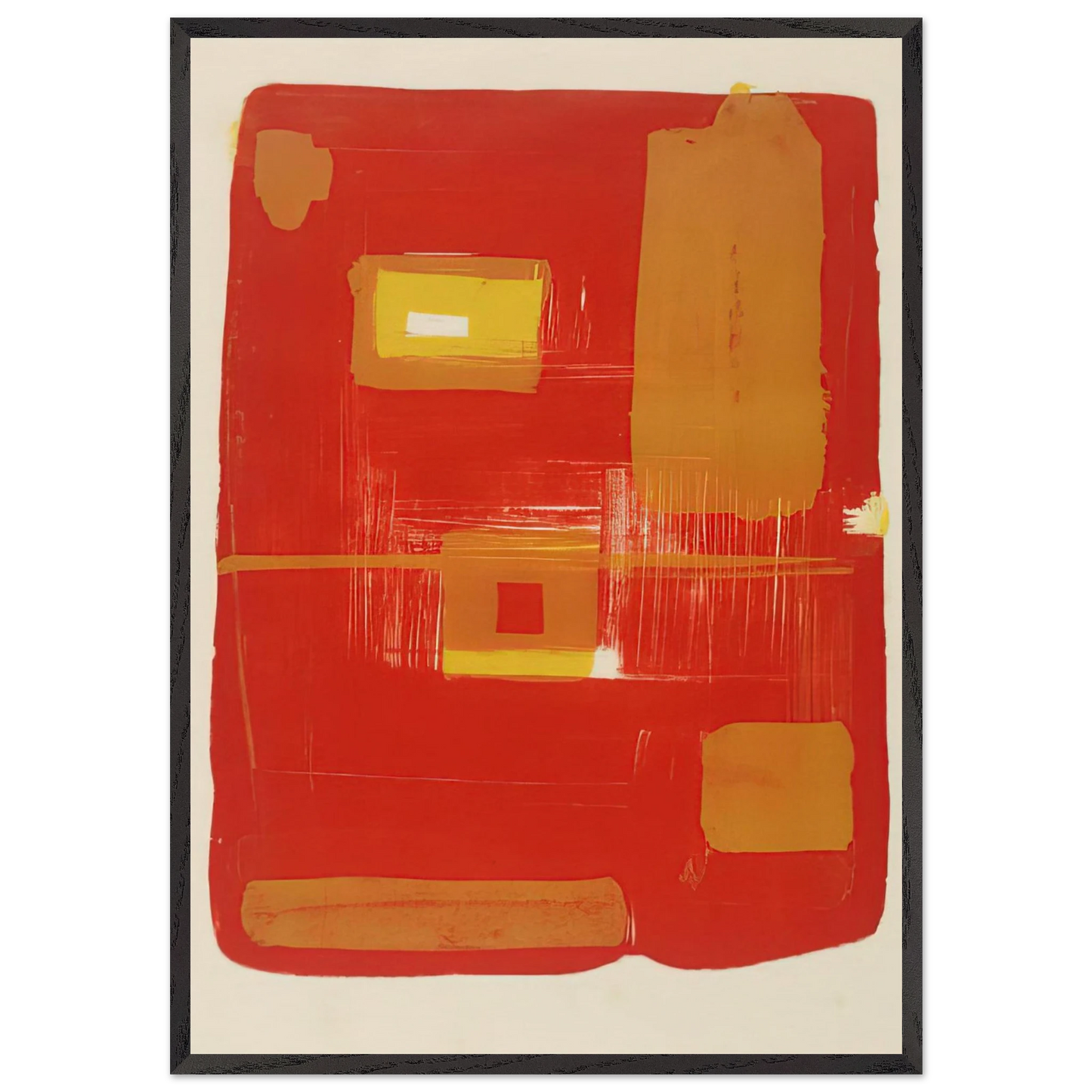 Red and Yellow Image - 1958 - Patrick Heron Framed Art Print – Black Wooden Frame - Default Title - -Framed Art Print