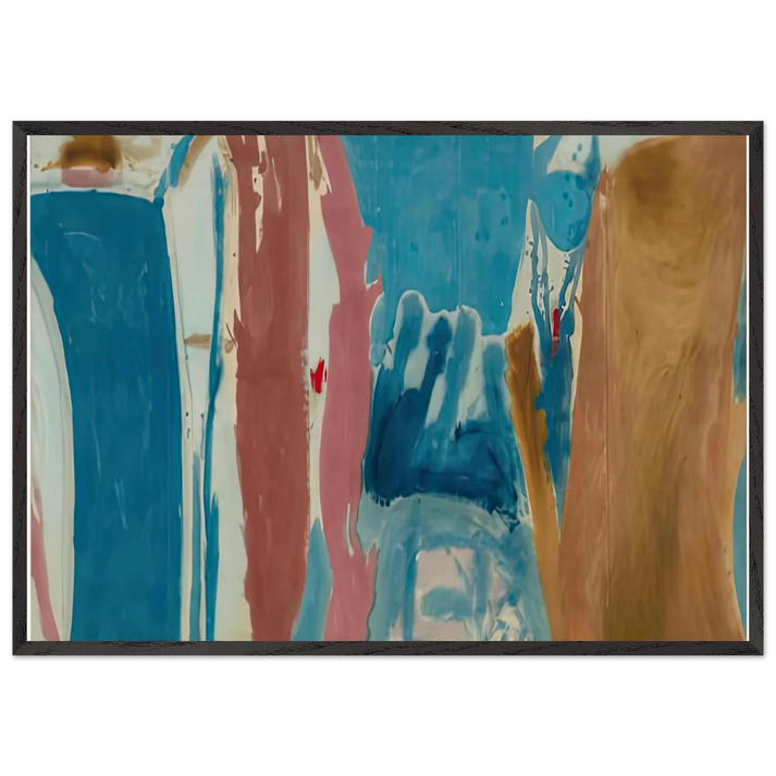 Open Wall 1953- - Helen Frankenthaler 70x100 cm / 28x40 inches Framed Art Print – Black Wooden Frame