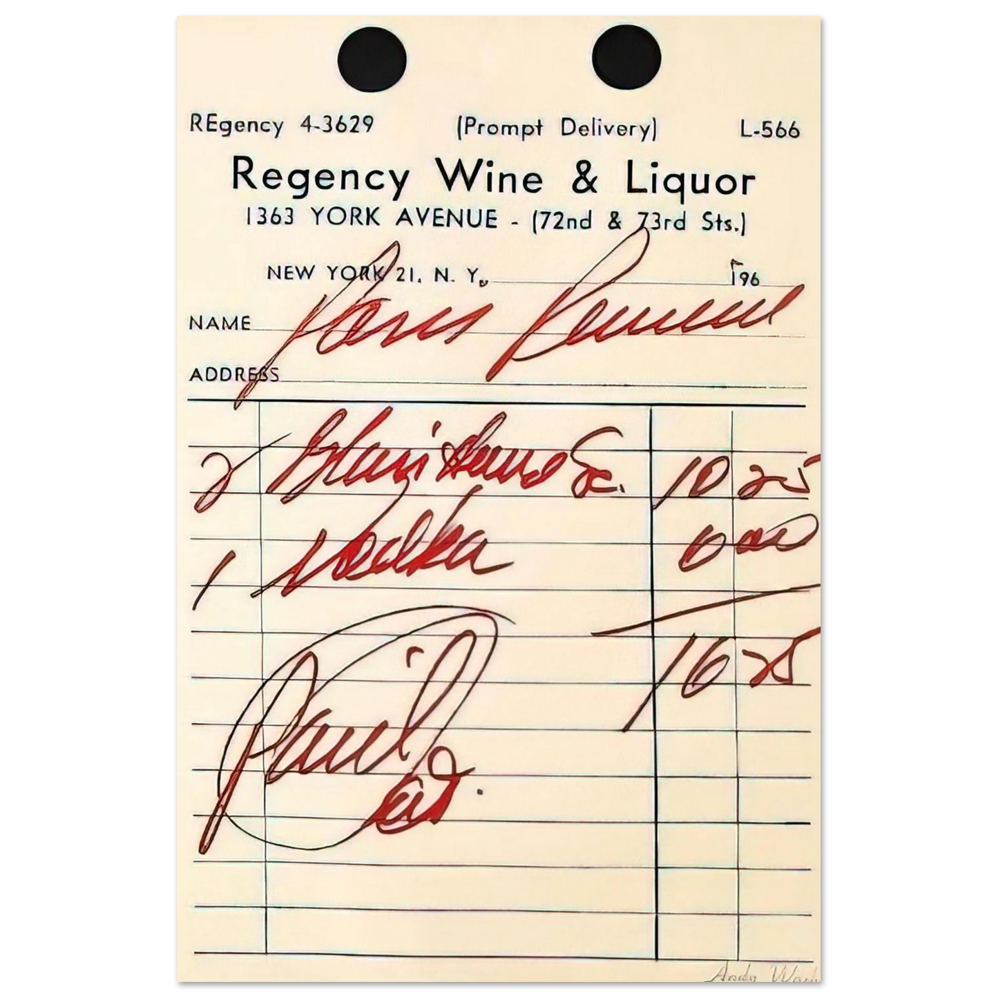 Andy Warhol - Paris Review Poster Fine Art Poster - 40x60 cm / 16x24 inches