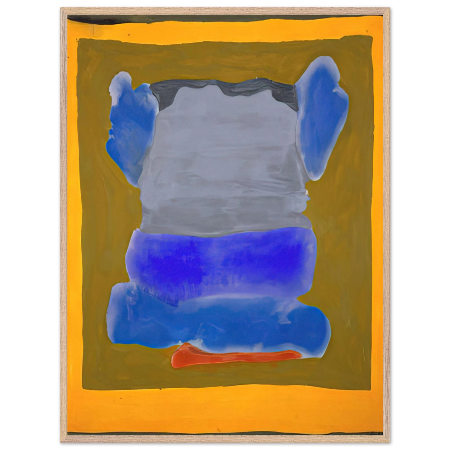 Helen Frankenthaler - Buddha s Court - 1964 Wall art - 15x20 cm / 6x8 inches - Premium Wooden Framed Poster With Fine Art Paper - Wood frame
