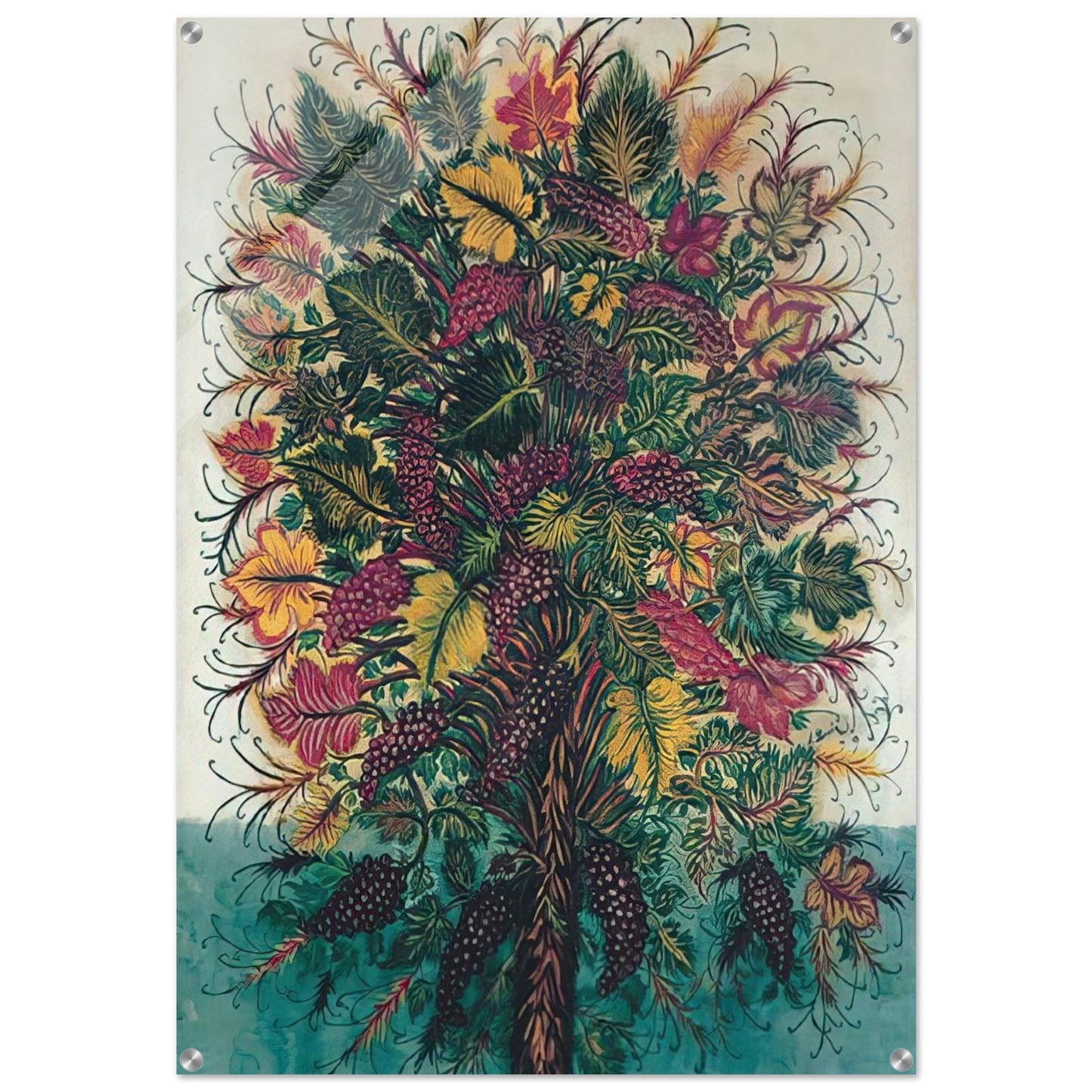 Les Grappes de Raisin - 1930 - Seraphine Louis Acrylic Print - 70x100 cm / 28x40″ inches | Seraphine Louis Wall Art | Seraphine Louis Prints