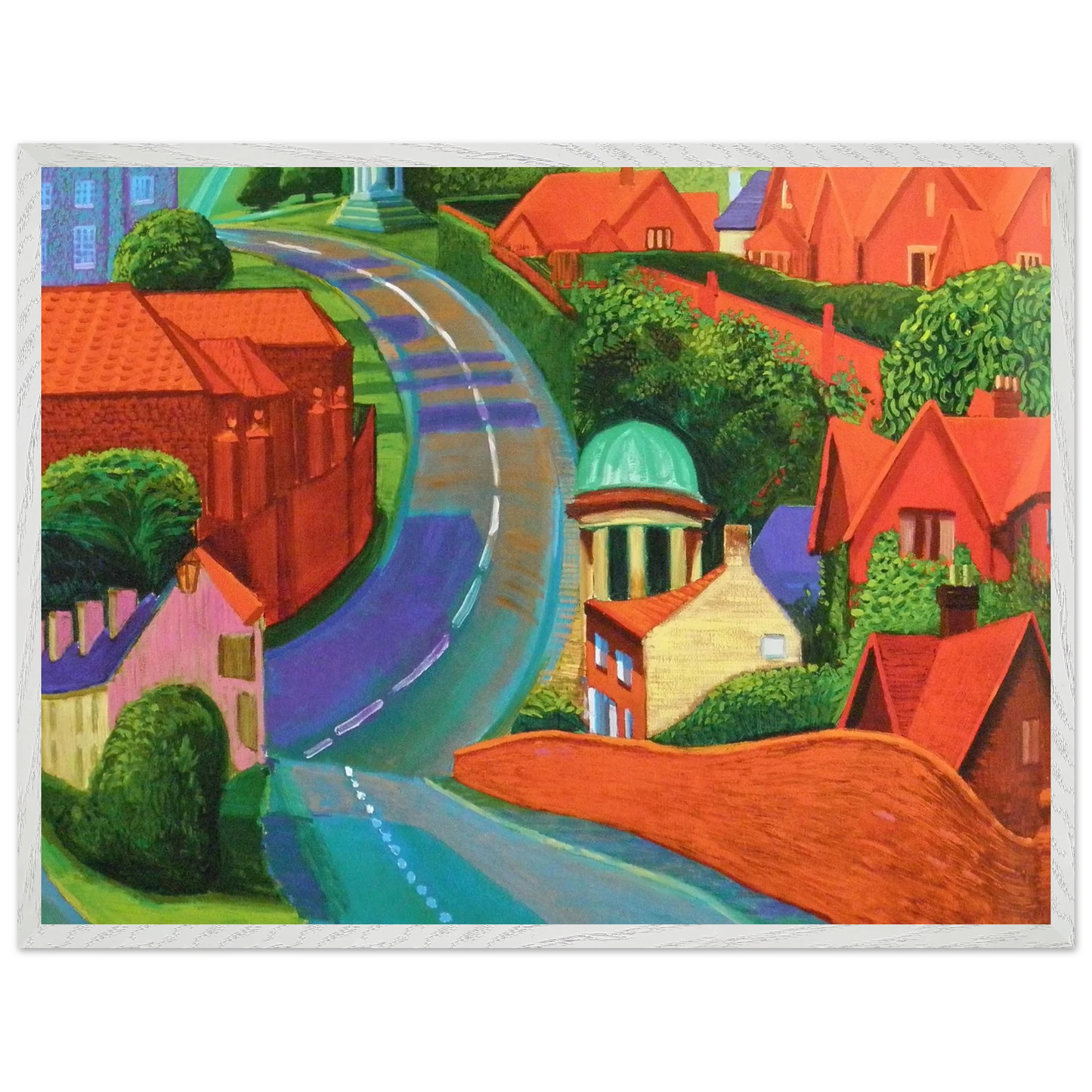 David Hockney - The Road to York Through Sledmere - A3 (29.7 x 42 cm) - Fine Art Poster-canvas - -