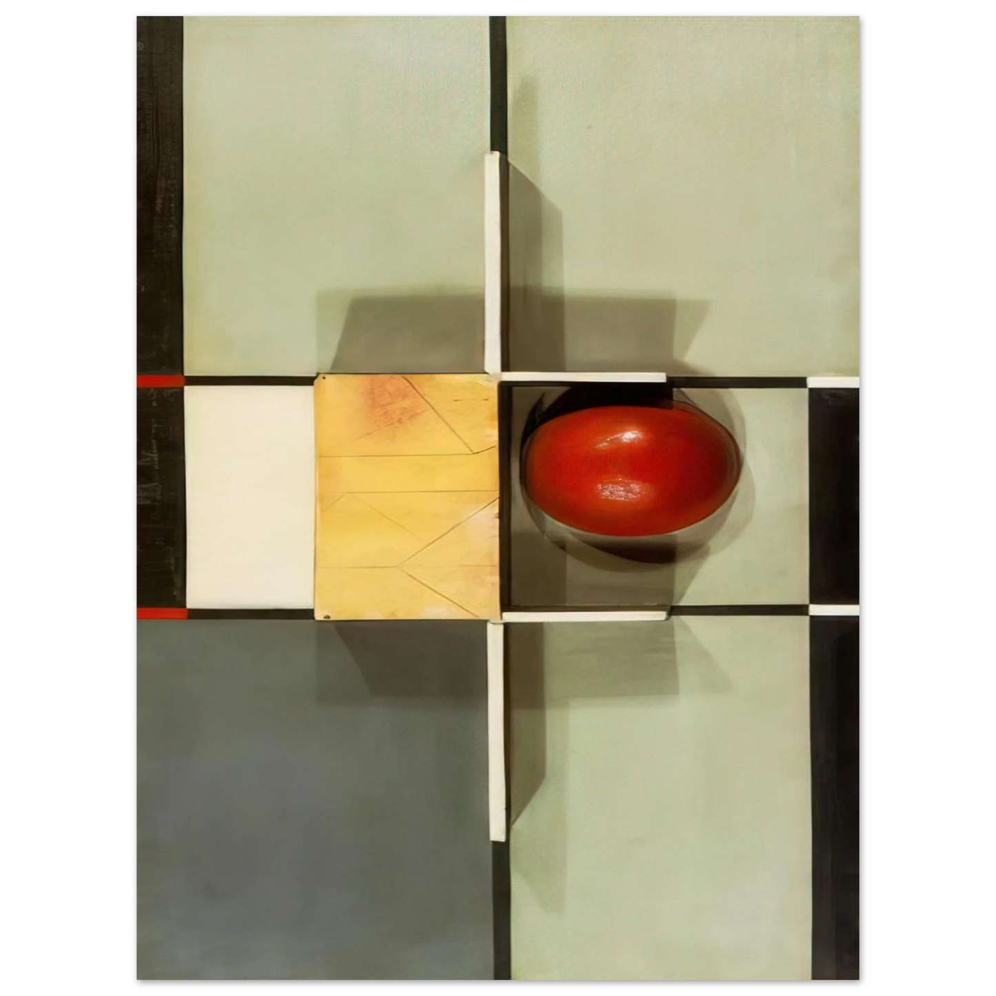 Kurt Schwitters - RELIEF WITH CROSS AND SQUARE 1924 Fine Art Poster - Default Title