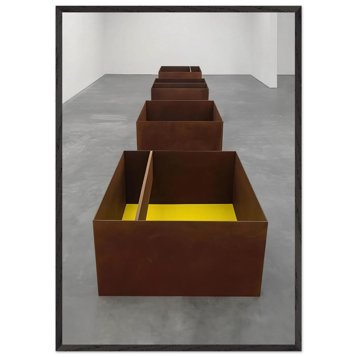 Untitled JUDDO0511-JUDDO0514 - 1989 - Donald Judd 70x100 cm / 28x40 inches Framed Art Print – Black Wooden Frame