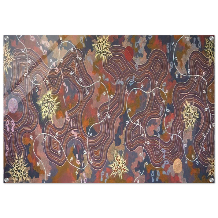 Possum Dreaming - 1994 - Clifford Possum Tjapaltjarri Acrylic Print - 70x100 cm / 28x40″ inches