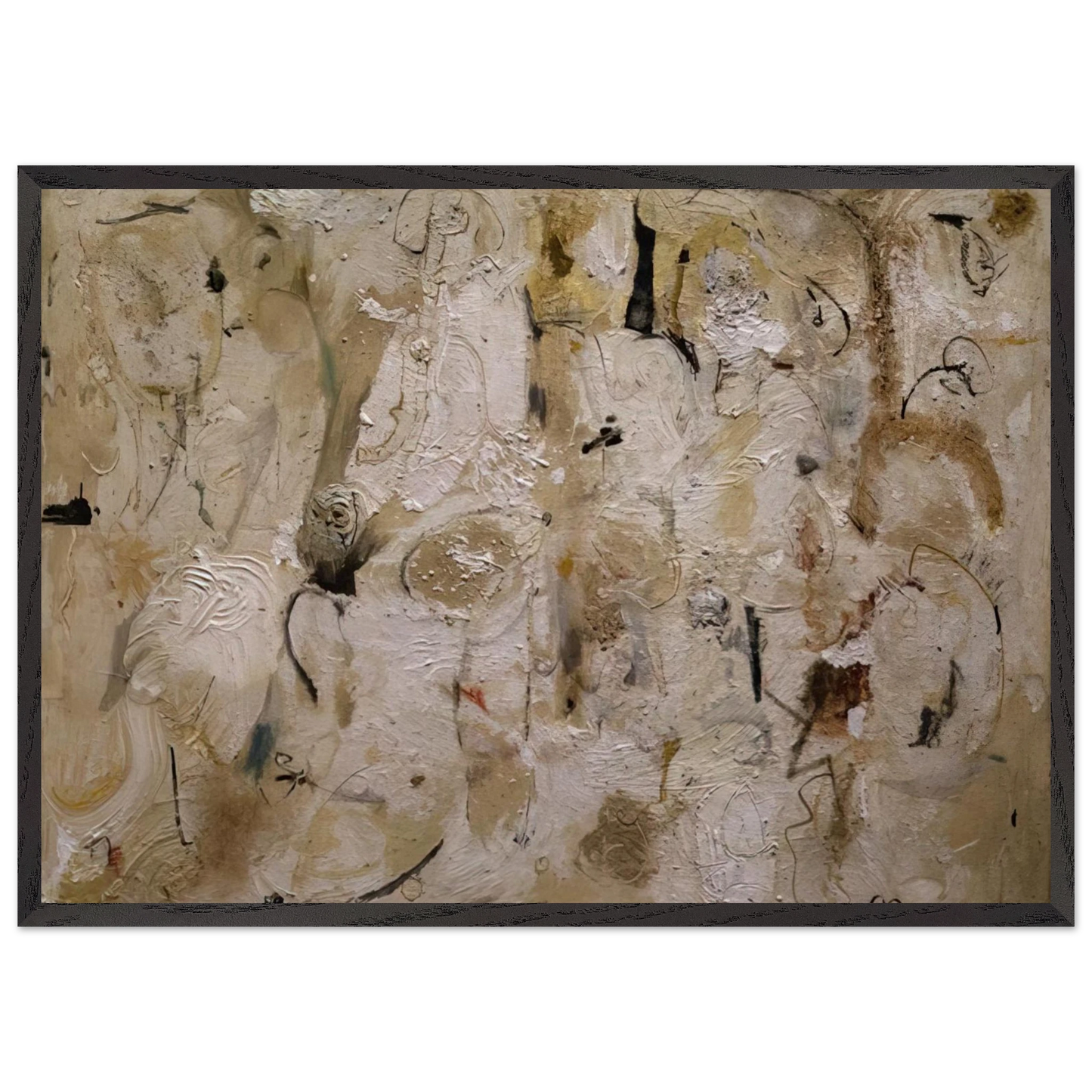 Helen Frankenthaler - Painted on 21st Street - 1951 Wall art - 27x35 cm / 11x14 inches - Premium Wooden Framed Poster With Fine Art Paper - Wood frame