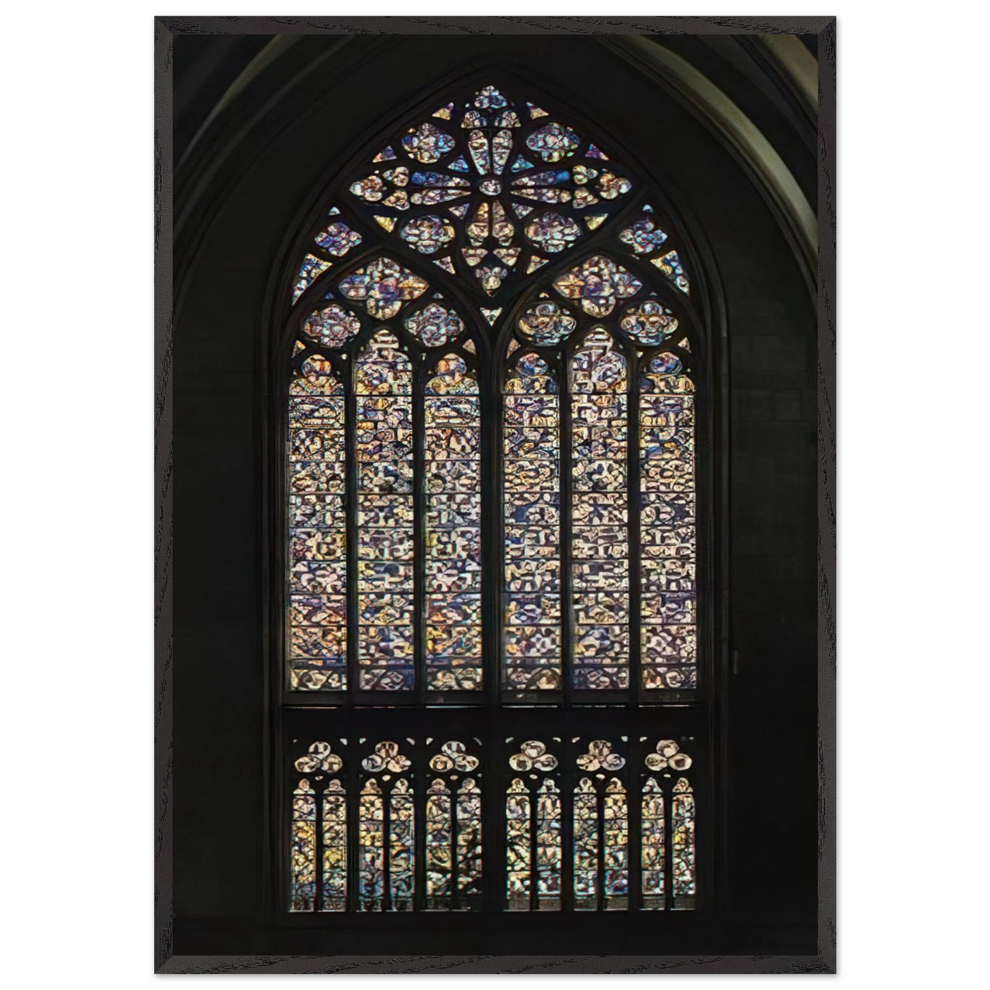 COLOGNE CATHEDRAL WINDOW 2007 - Gerhard Richter Framed Art Print – Black Wooden Frame - Default Title - -Framed Art Print