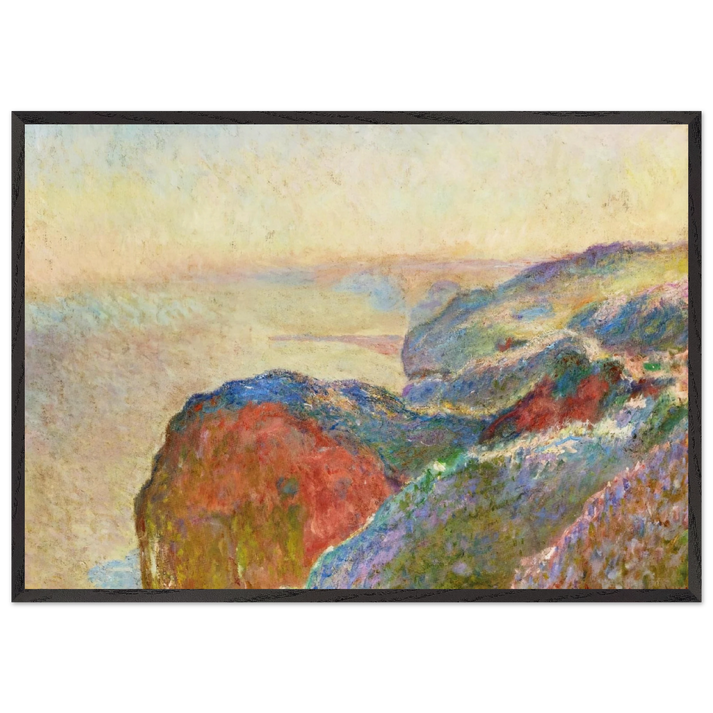 At Val Saint-Nicolas near Dieppe Morning - claude monet 70x100 cm / 28x40 inches Framed Art Print – Black Wooden Frame