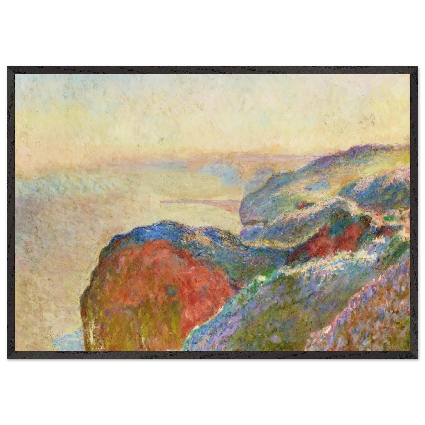 At Val Saint-Nicolas near Dieppe Morning - claude monet Framed Art Print – Black Wooden Frame - Default Title - -Framed Art Print