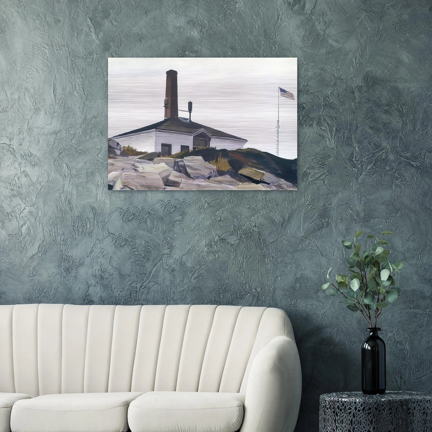 House of the Foghorn, I - Edward Hopper Brushed Aluminum Print - 70x100 cm / 28x40 inches | Edward Hopper Aluminum Print | Edward Hopper Prints