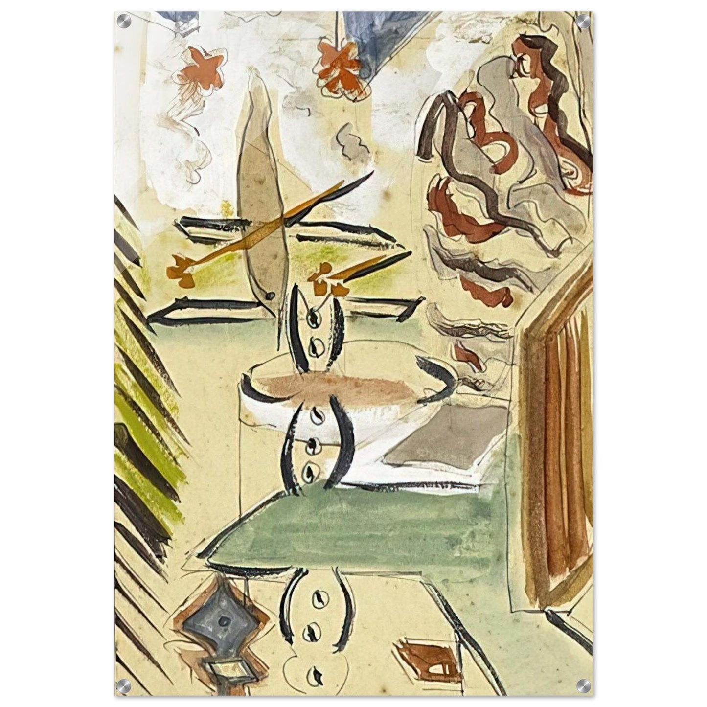 Untitled Abstraction - Abstract Expressionism - Betty Parsons Acrylic Print - 70x100 cm / 28x40″ inches | Betty Parsons Wall Art | Betty Parsons Prints