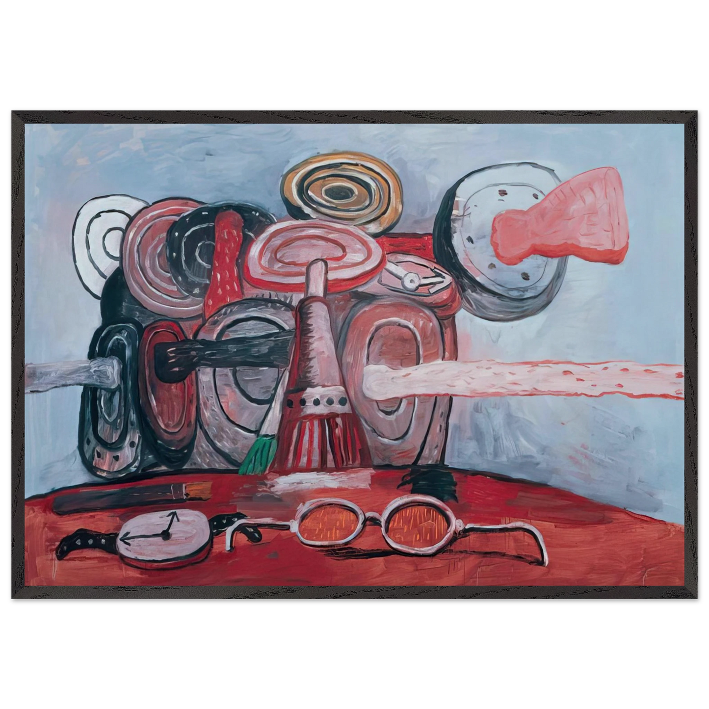 AS IT GOES - Philip Guston 70x100 cm / 28x40 inches Framed Art Print – Black Wooden Frame