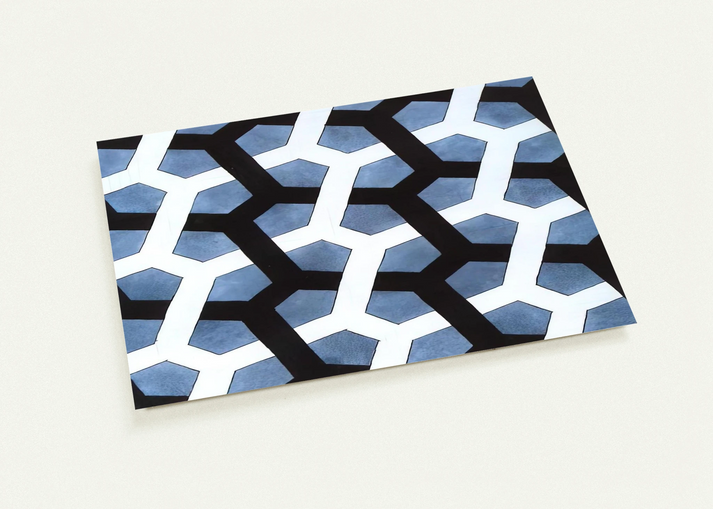 INTERLACED HEXAGON By MC Escher Pack of 10 Post Cards | MC Escher Post Cards | A6 (10.5 x 14.8 cm) - 4.1 x 5.8 inches