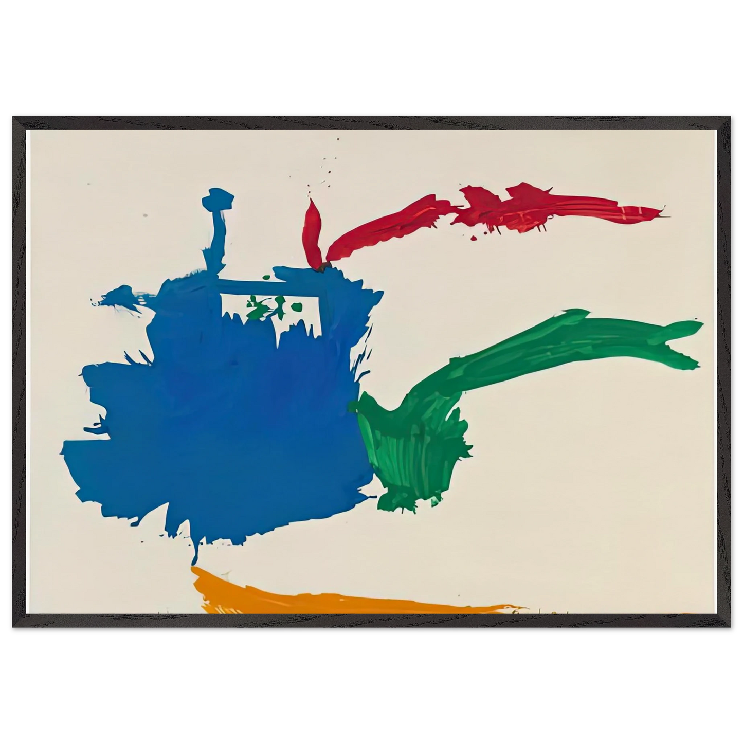 Italian Beach 1960- - Helen Frankenthaler 70x100 cm / 28x40 inches Framed Art Print – Black Wooden Frame