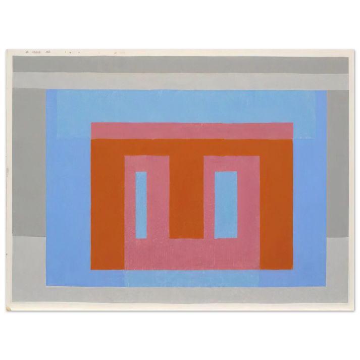 Josef Albers - ADOBE VARIANT LUMINOUS DAY 1952 75x100 cm / 30x40inches Fine Art Poster