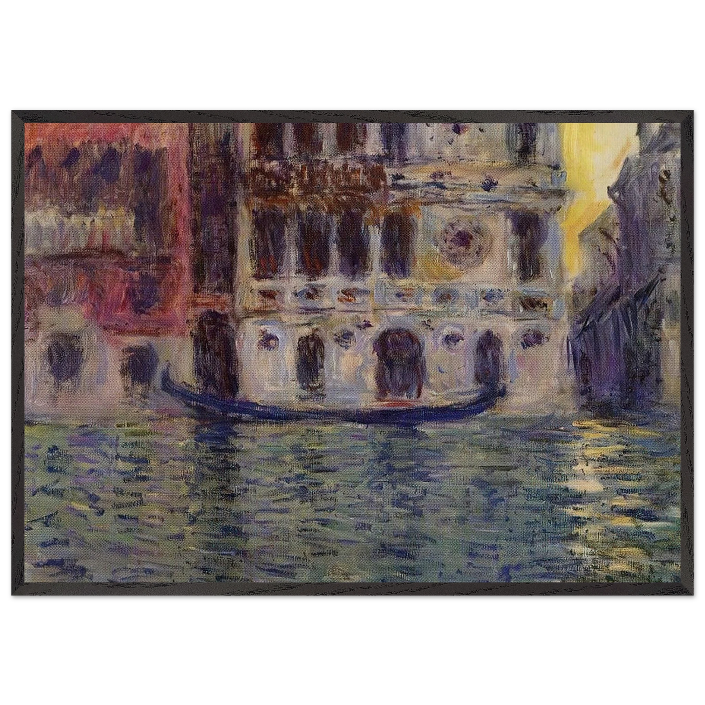 Palazzo Dario 3 - claude monet Framed Art Print – Black Wooden Frame - Default Title - -Framed Art Print