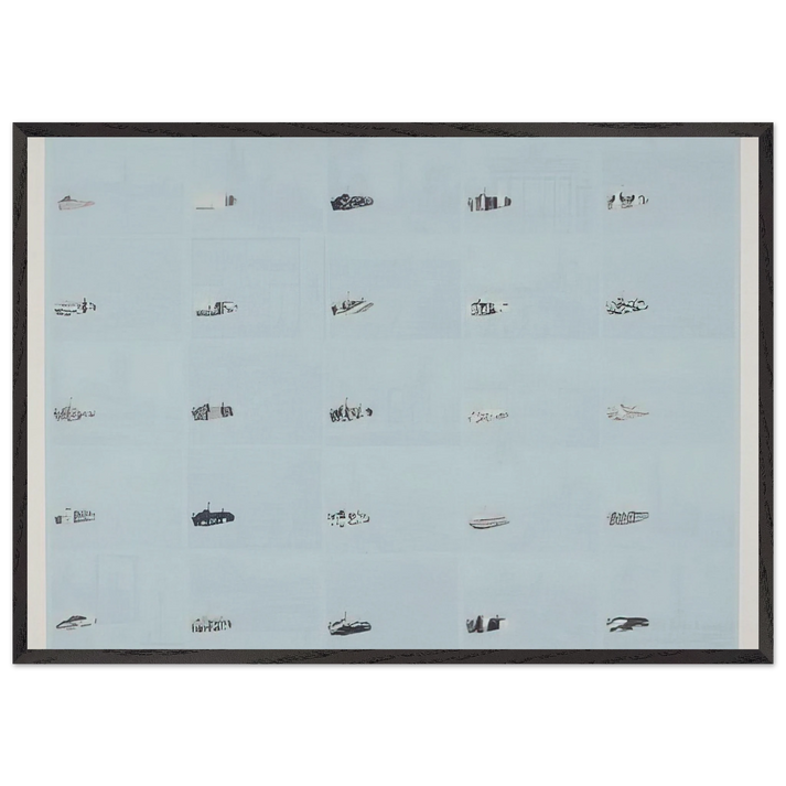 Dusseldorf - 1970 - Dieter Roth 70x100 cm / 28x40 inches Framed Art Print – Black Wooden Frame
