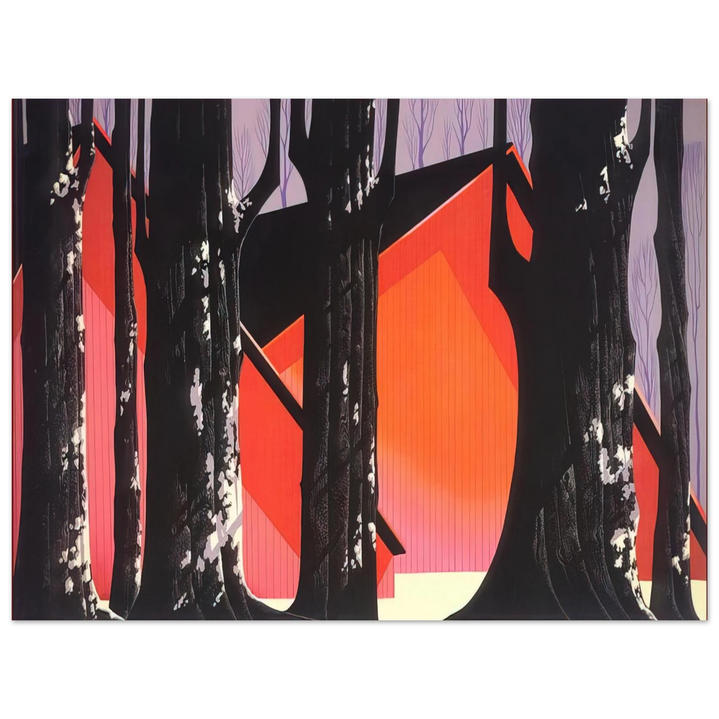 Eyvind Earle - Winter Barnyard Fine Art Poster - Default Title