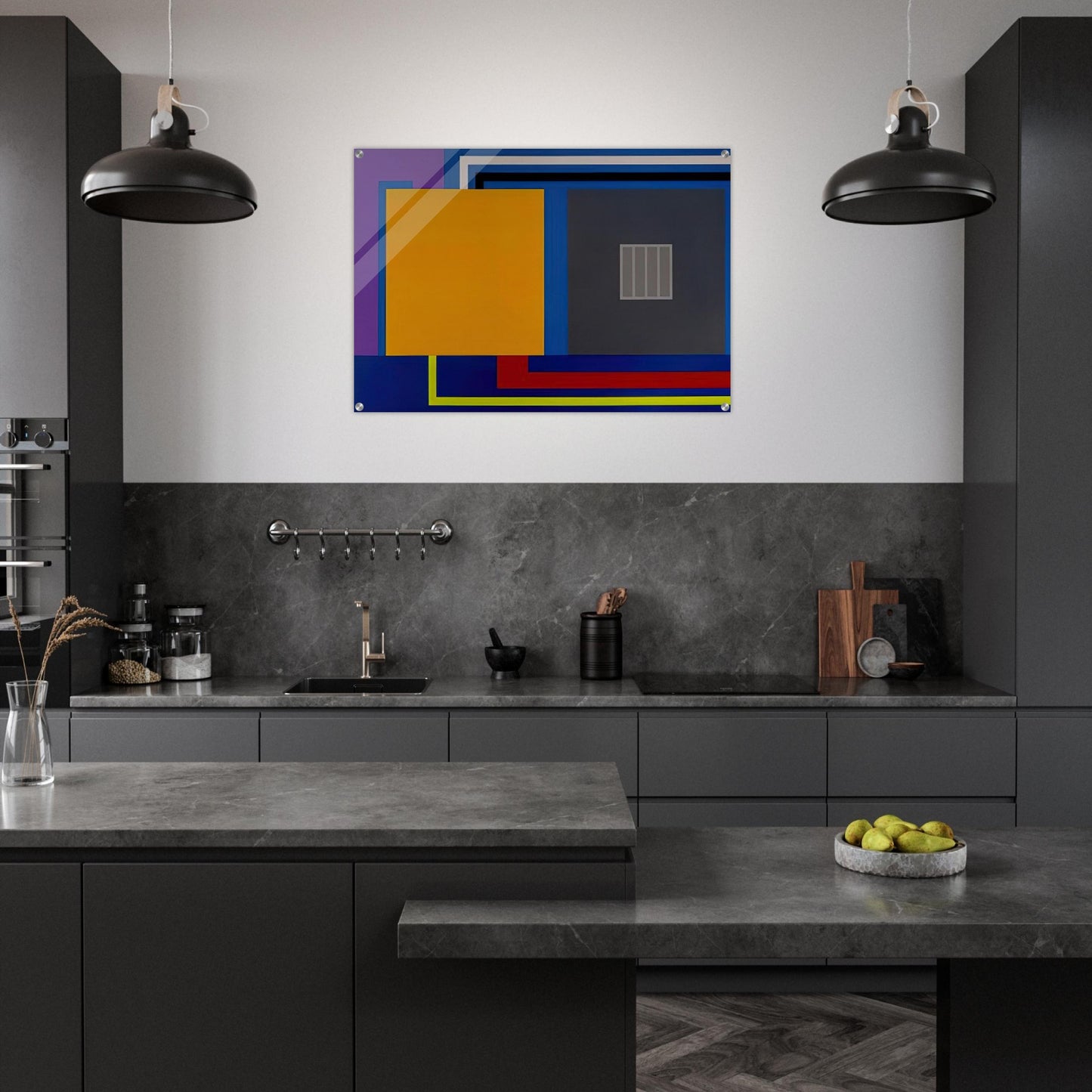 A Perfect World - 1993 - Peter Halley Acrylic Print - 70x100 cm / 28x40″ inches