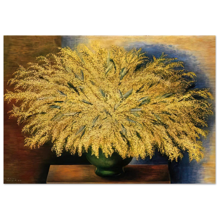 GRAND BOUQUET OF MIMOSA 1942 - Moise Kisling Brushed Aluminum Print - 70x100 cm / 28x40 inches | Moise Kisling Aluminum Print | Moise Kisling Prints