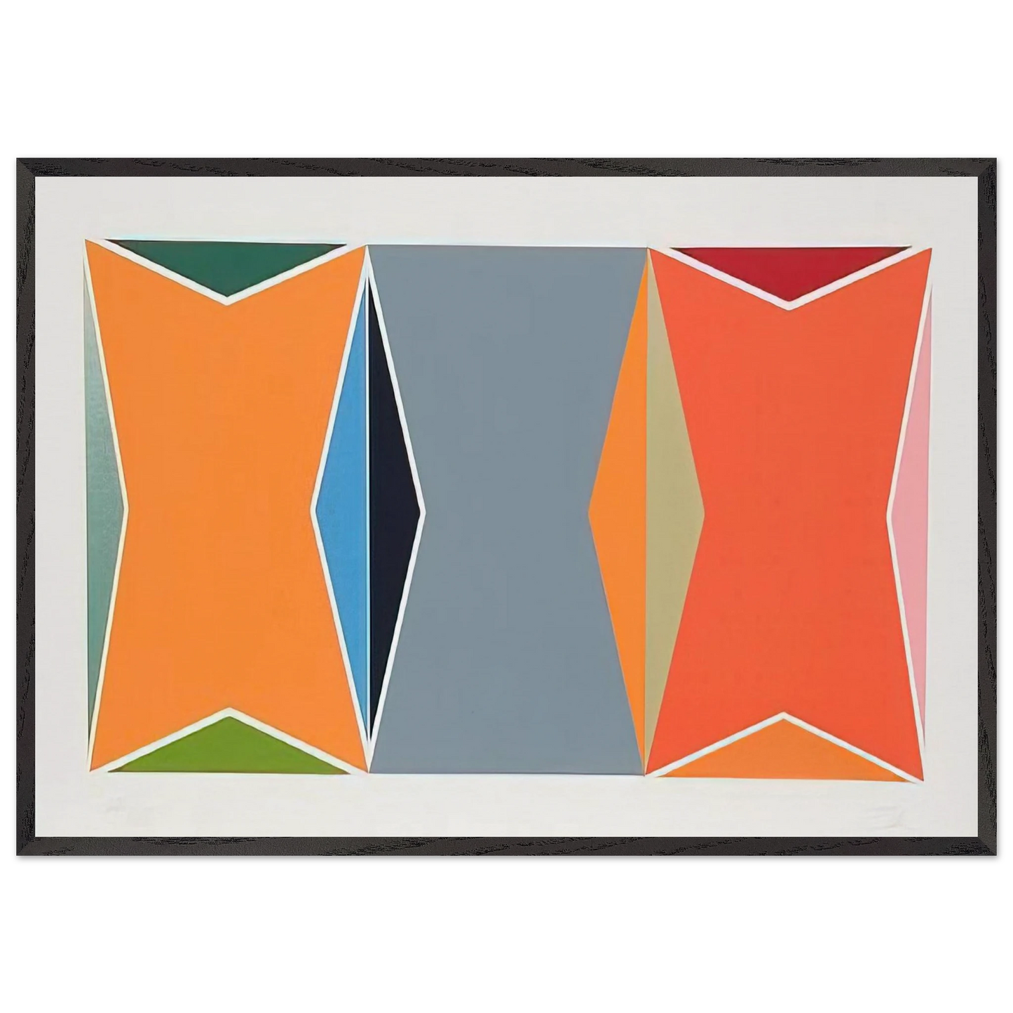 Untitled 1 - 1979 - Larry Zox 70x100 cm / 28x40 inches Framed Art Print – Black Wooden Frame