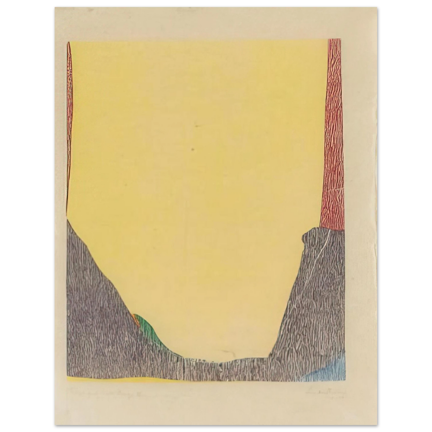 Helen Frankenthaler - East and Beyond - 1973 Wall art - 45x60 cm / 18x24 inches - Premium Wooden Framed Poster With Fine Art Paper - White frame