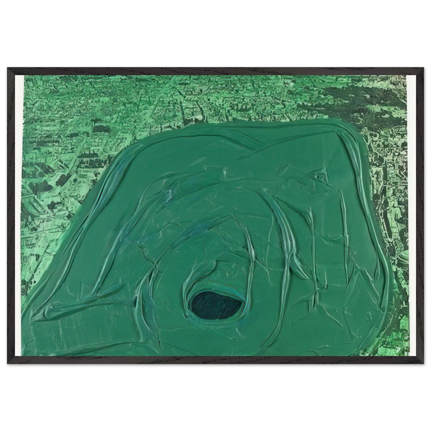 Postcard Hyde Park - 1969 - Dieter Roth Framed Art Print – Black Wooden Frame - Default Title - -Framed Art Print