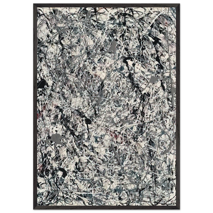 NUMBER 19 1948 - Jackson Pollock 70x100 cm / 28x40 inches Framed Art Print – Black Wooden Frame