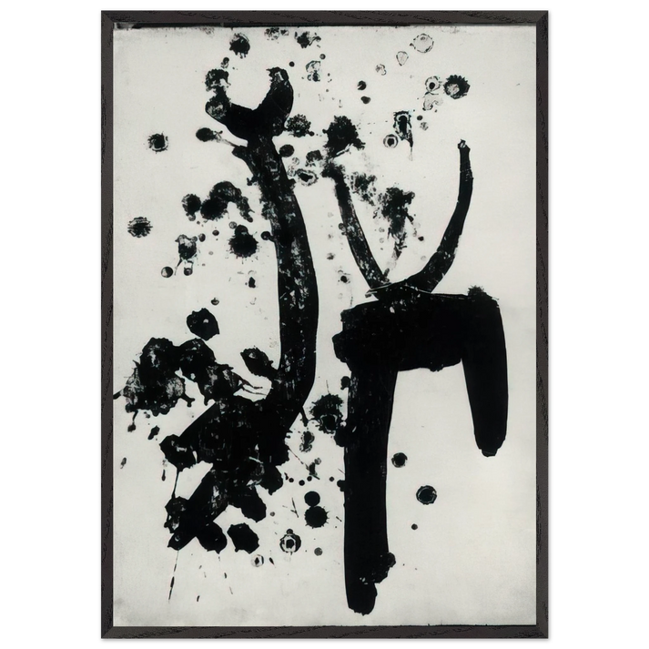 Untitled T1938-31 - 1938 - Hans Hartung 70x100 cm / 28x40 inches Framed Art Print – Black Wooden Frame