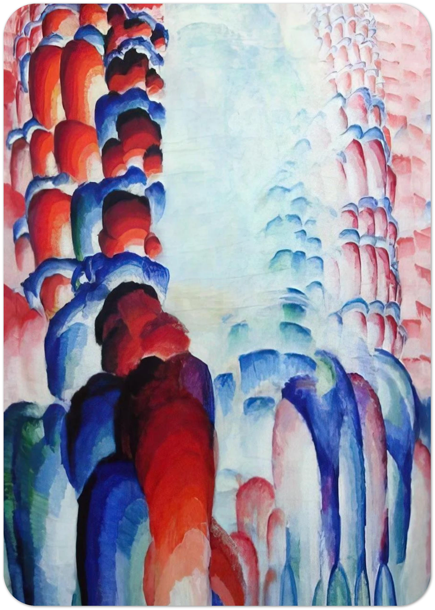 Hindu Motif, or Graduated Red By Frantisek Kupka Pack of 10 Post Cards | Frantisek Kupka Post Cards | A6 (10.5 x 14.8 cm) - 4.1 x 5.8 inches