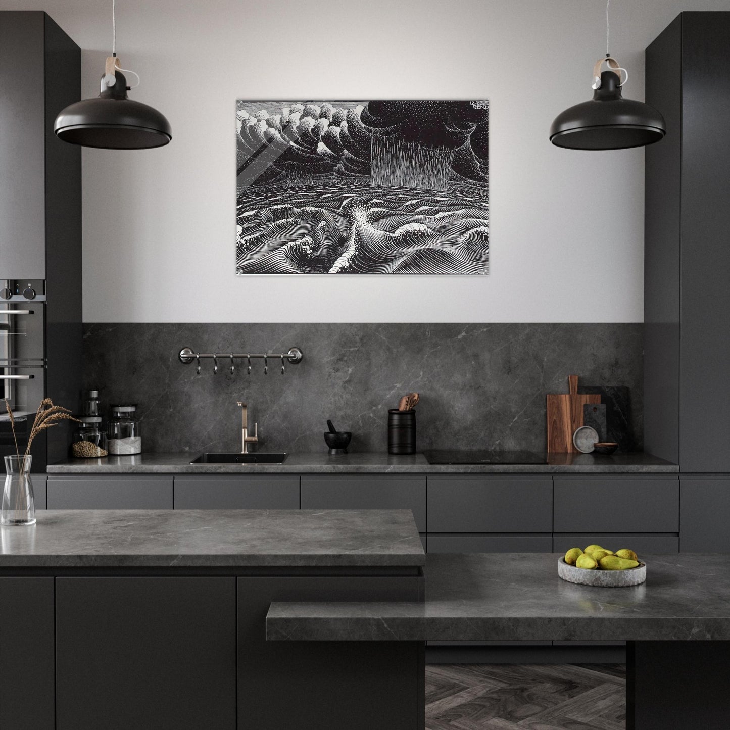 THE 2ND DAY OF THE CREATION - MC Escher Acrylic Print - 70x100 cm / 28x40″ inches | Maurits Cornelis Escher Prints