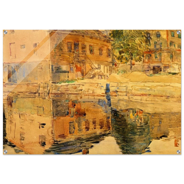 The Mirror, Cos Cob, Connecticut - Childe Hassam Acrylic Print - 70x100 cm / 28x40″ inches | Childe Hassam Wall Art | Childe Hassam Prints
