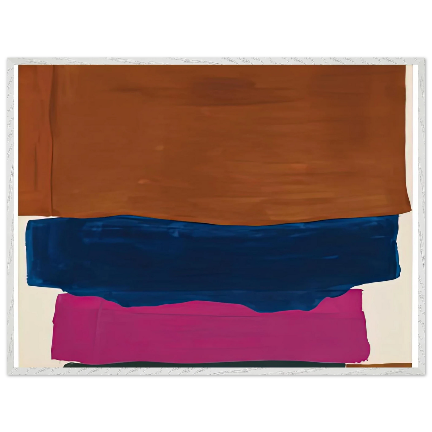 Helen Frankenthaler - Indian Summer, 1967- Wall Art - 60x80 cm / 24x32 inches - Premium Wooden Framed Poster With Fine Art Paper - Wood frame
