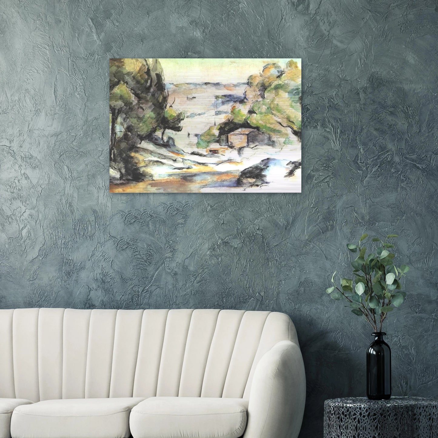 Landscape in the Provence - Paul Cézanne Brushed Aluminum Print - 70x100 cm / 28x40 inches | Paul Cézanne Aluminum Print | Paul Cézanne Prints