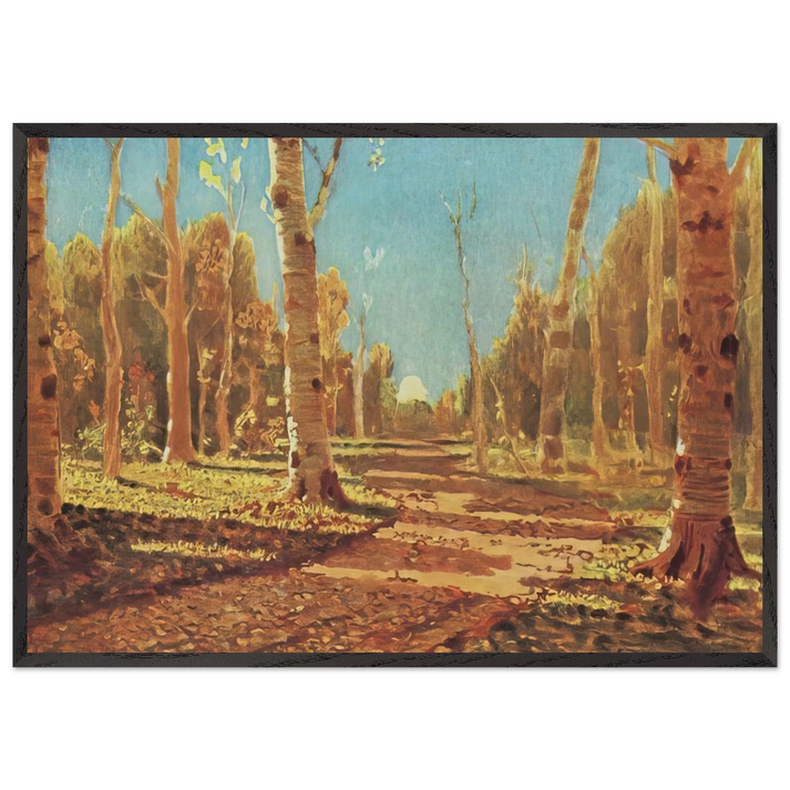 A Birch Grove - Arkhyp Kuindzhi 70x100 cm / 28x40 inches Framed Art Print – Black Wooden Frame
