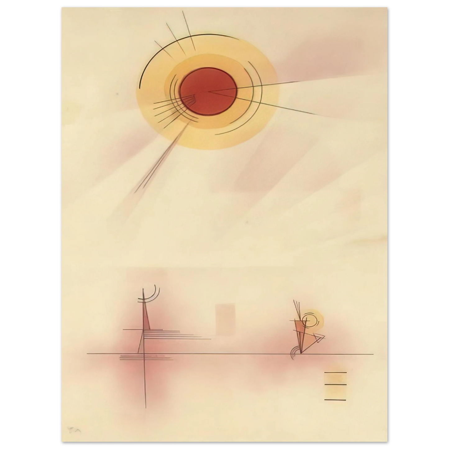 Wassily Kandinsky - STRAHLEN 1929 Fine Art Poster - Default Title